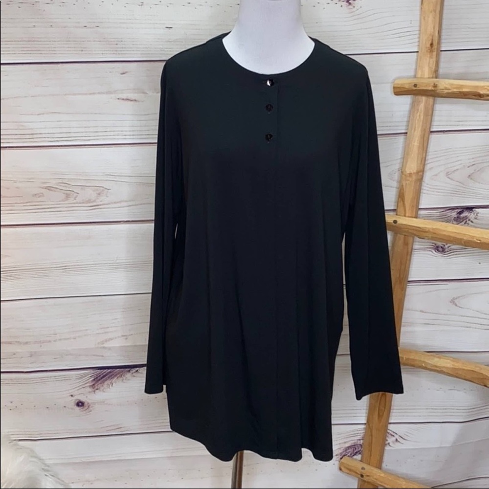J.Jill Black 3 Button Cardigan Sweater